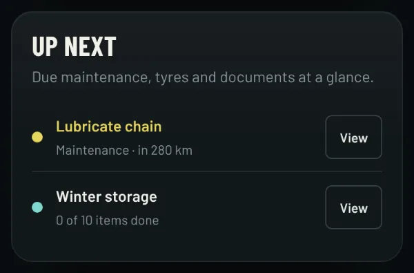 Coming up in RIDE: the next due service items